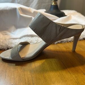 Calvin Kline Beige Sandals 3" Heel - New